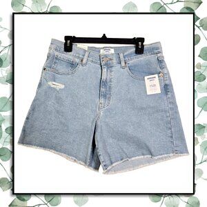 *NWT* Levi's Denizen Women's High-Rise Raw Hem Stretch Denim Shorts - Size 10